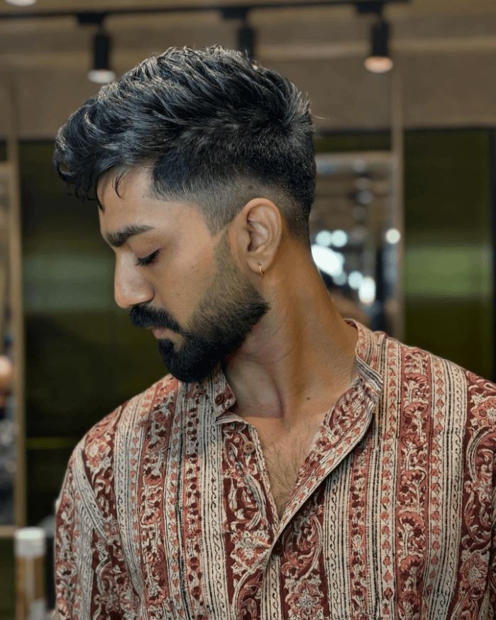 Indian bride with intricate hairstyle